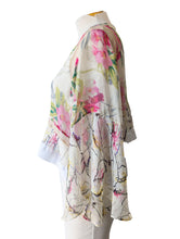Elizabeth and James Cream and Pink Floral Silk Jacket Top