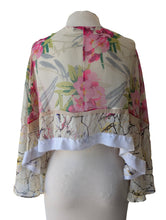 Elizabeth and James Cream and Pink Floral Silk Jacket Top