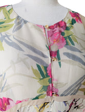 Elizabeth and James Cream and Pink Floral Silk Jacket Top