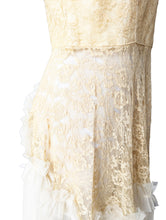 Antique Victorian Cream Lace and Tulle Wedding Dress As-Is