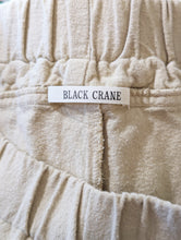 Black Crane Cream Flannel Pants