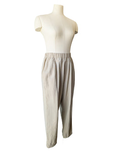 Black Crane Cream Flannel Pants