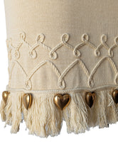 Claude Barthelemy Dusty Yellow Knit Skirt Set with Metal Hearts