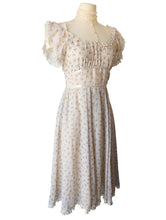 Vintage Gunne Sax Cream Floral Maxi Dress