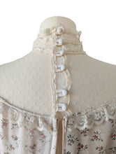 Vintage Gunne Sax Cream Floral Maxi Dress
