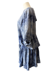 Vintage Vivienne Westwood Blue Tie-dye Mini Dress