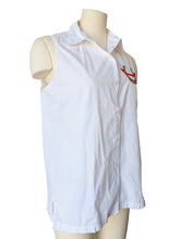 Perry Ellis Horseshoe Embroidery Sleeveless Top