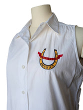 Perry Ellis Horseshoe Embroidery Sleeveless Top