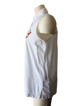Perry Ellis Horseshoe Embroidery Sleeveless Top