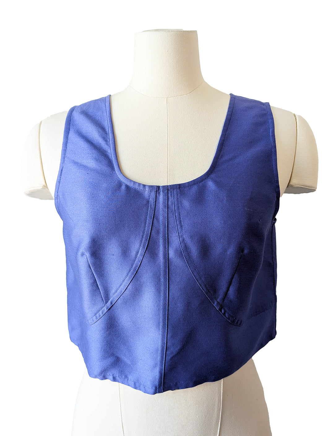 Chelsea Mak Periwinkle Silk Tank Top
