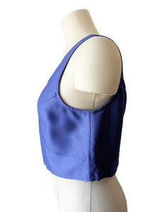 Chelsea Mak Periwinkle Silk Tank Top
