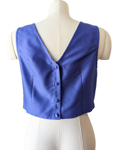 Chelsea Mak Periwinkle Silk Tank Top