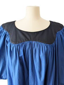 Yves Saint Laurent Blue Dress with Black Yoke