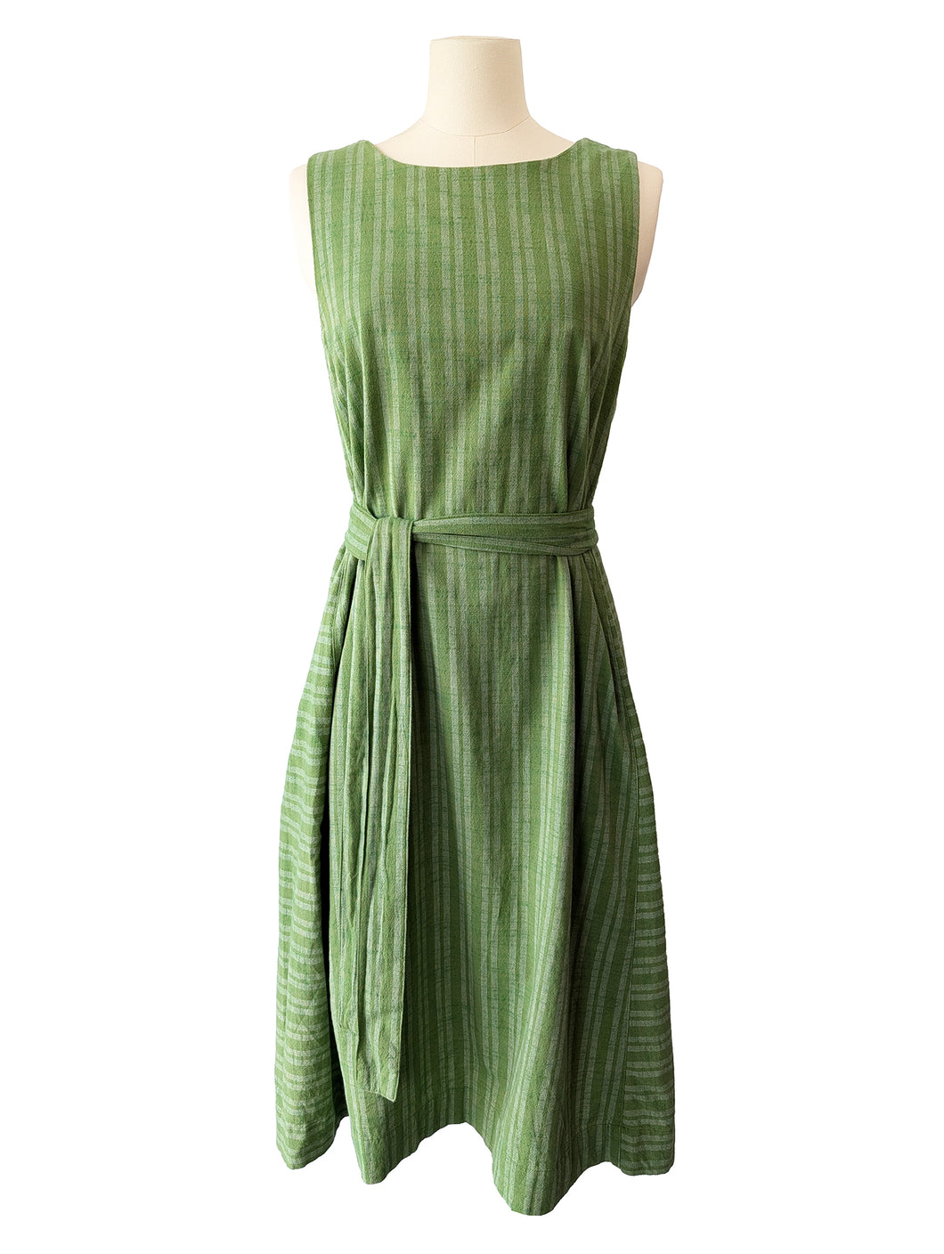Ace & Jig Green Striped Sleeveless Dress