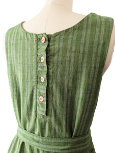 Ace & Jig Green Striped Sleeveless Dress