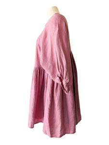 Lanhtropy Pink Linen Mini Dress