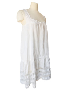 Victorian Nightgown with Raw-edge Straps