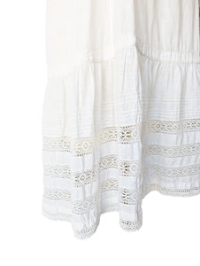 Victorian Nightgown with Raw-edge Straps