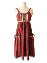 Vintage Gunne Sax Red Pinafore Maxi Dress