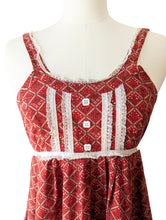 Vintage Gunne Sax Red Pinafore Maxi Dress