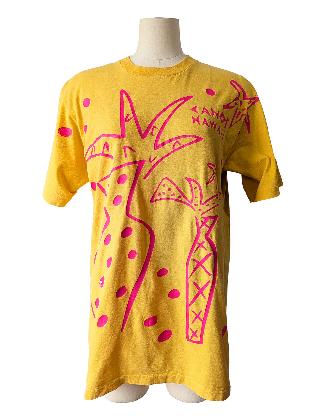 Vintage Gone Tropo Canoe Hawaii Yellow + Pink T-shirt
