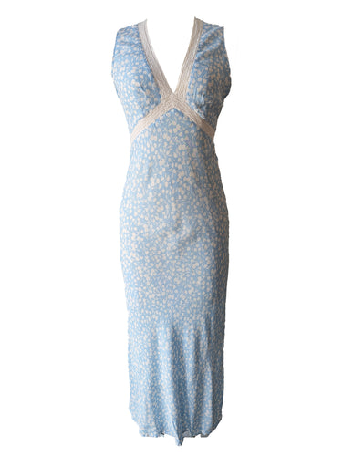 Rixo Blue + White Floral Dress