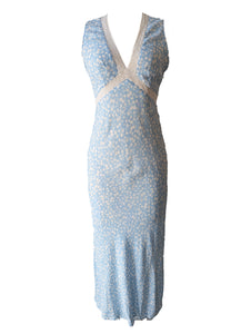 Rixo Blue + White Floral Dress