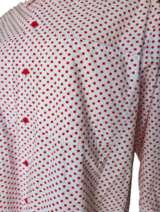Esprit White + Red Polka Dot Shirt