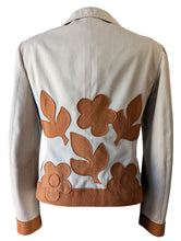 Philosophy Tan + Brown Felt Leaves Floral Jacket