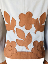Philosophy Tan + Brown Felt Leaves Floral Jacket