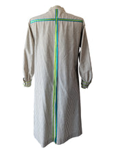 Josefa Black + White Striped Embroidered Bird Dress