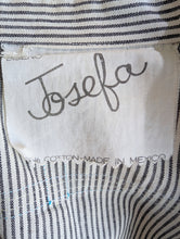 Josefa Black + White Striped Embroidered Bird Dress