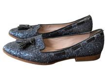 Miu Miu Navy Sparkle Loafers