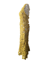 Ulla Johnson Yellow Crochet Yael Dress