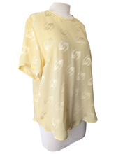 Louis Feraud Yellow Dolphin Jacquard Silk Top