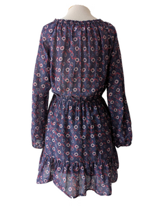 Xirena Navy Floral Mini Dress