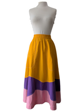 Bis Bis Orange, Purple, and Pink Block Color Skirt
