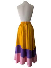 Bis Bis Orange, Purple, and Pink Block Color Skirt