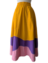 Bis Bis Orange, Purple, and Pink Block Color Skirt