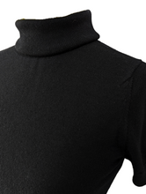 Missoni Black Cashmere Short Sleeve Turtleneck