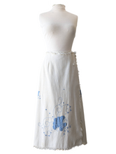 Upcycled Embroidered Tablecloth Wrap Skirt