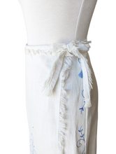 Upcycled Embroidered Tablecloth Wrap Skirt