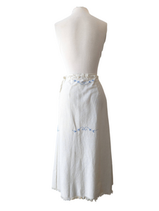 Upcycled Embroidered Tablecloth Wrap Skirt
