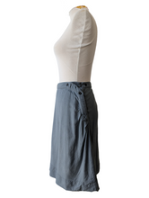 Hussein Chalayan Blue Grey Cotton Skirt
