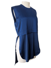 Helmut Lang Teal Blue Silk Top As-Is