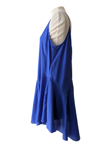 Zimmerman Royal Blue Silk Spaghetti Strap Mini Dress