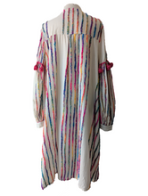 Chantik Multicolor and Pink Tassel Trim Dress