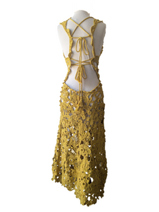Ulla Johnson Yellow Crochet Yael Dress