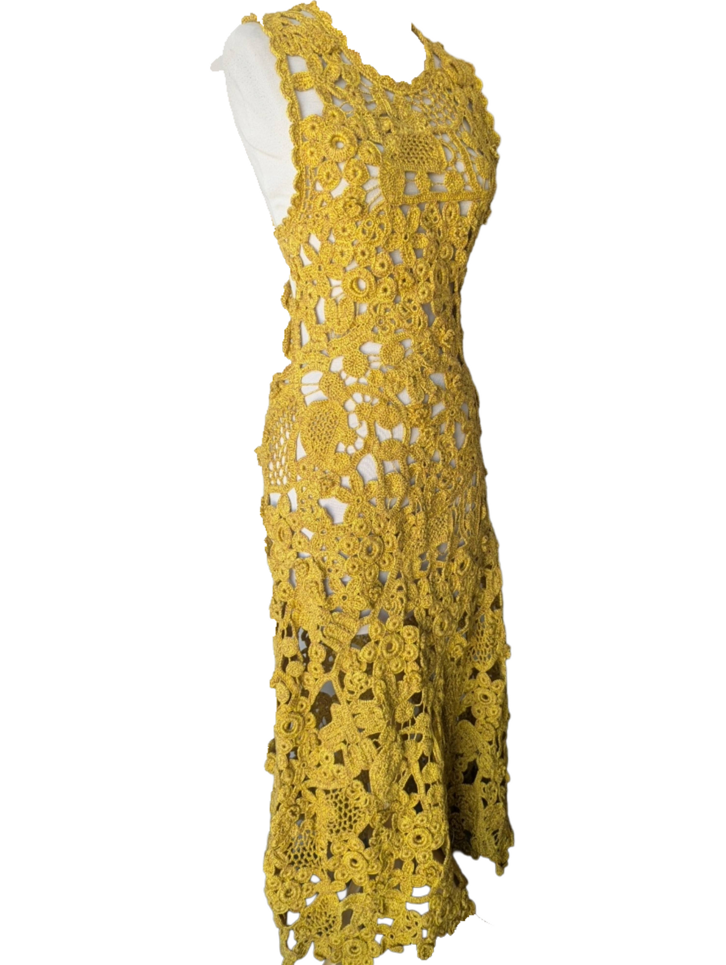 Ulla Johnson Yellow Crochet Yael Dress Ulla Johnson Yellow Crochet Yael Dress