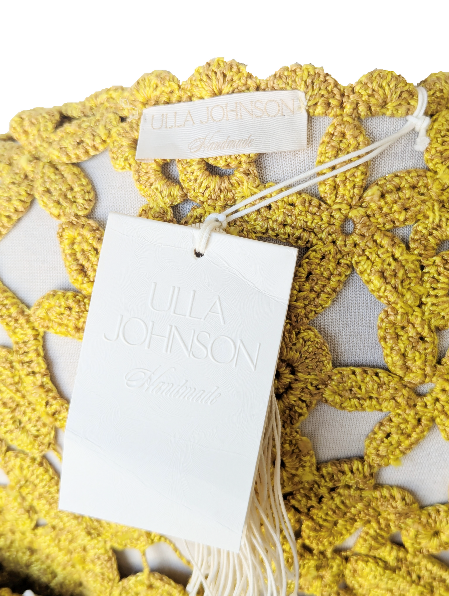 ulla johnson yellow lace dress Ulla Johnson | Women's Idra Lace Applique in Yellow Silk Sleevless Maxi Dress Size 4 | Evening Dress | Wedding Guest Dresses